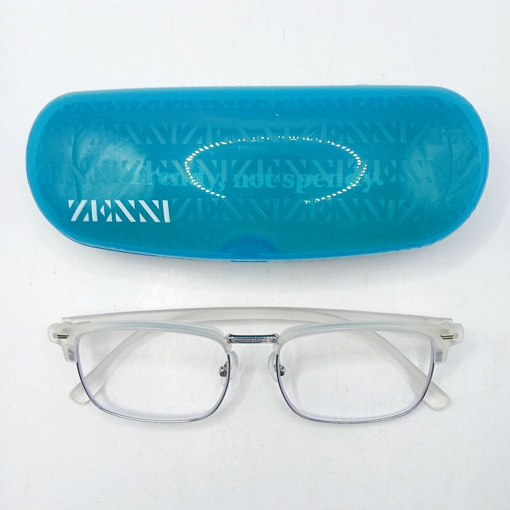 Zenni R008423100 Rectangle Clear 56-17-150 Reading Glasses +1.00 w/ Case